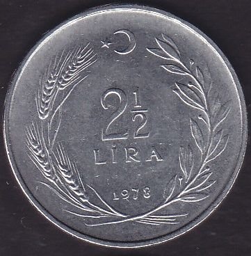 1978 Yılı 2.5 Lira Düz