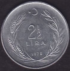 1978 Yılı 2.5 Lira Düz