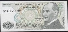 7.Emisyon 1.Tertip 10 Lira C15 651100 Çilaltı Çil