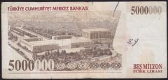 7.Emisyon 5 000 000 Lira J69 665322 Çok Temiz