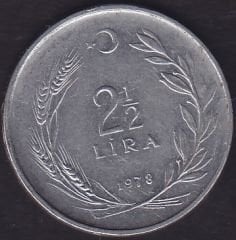 1978 Yılı 2.5 Lira Ters