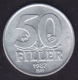 Macaristan 50 Filler 1987