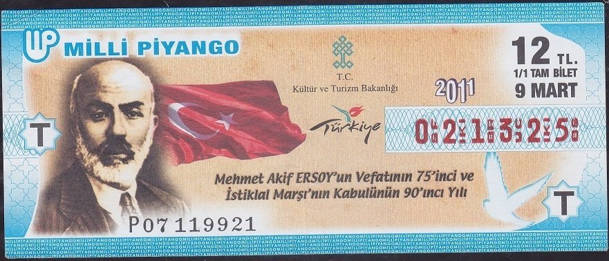 2011 9 Mart Tam Bilet - T Serisi
