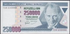 7.Emisyon 3.Tertip 250000 Lira I16 133989 Çil