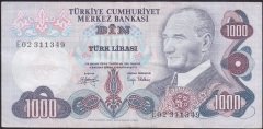 6.EMİSYON 2.TERTİP 1000 LİRA E02 311349 ÇÇT