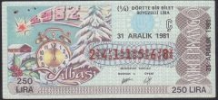 1981 31 ARALIK ÇEYREK BİLET Ç SERİSİ