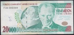 7.EMİSYON 20 000 000 LİRA F30 502260 ÇOK TEMİZ