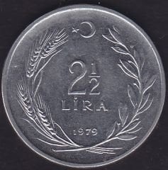 1979 Yılı 2.5 Lira Ters