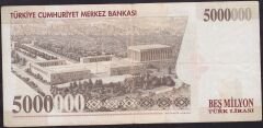 7.Emisyon 5000000 Lira G90 881530 Çok Temiz+