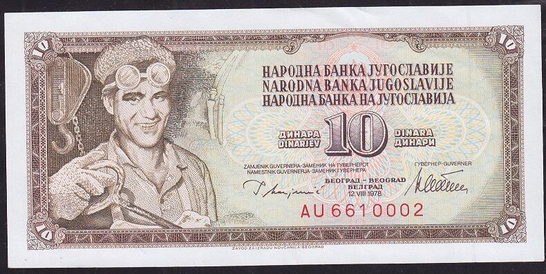 Yugoslavya 10 Dinar 1978 Çilaltı Pick 87a
