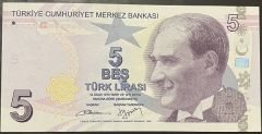 9.Emisyon 2.Tertip 5 Lira B617 301103 Çil