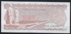 6.EMİSYON 3.TERTİP 20 LİRA F74 383949 ÇİLALTI