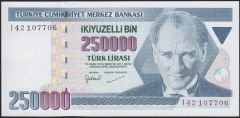 7.Emisyon 3.Tertip 250000 Lira I42 107706 Çil