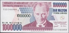 7.EMİSYON 3.TERTİP 1 000 000 LİRA U13 344989 ÇİLALTI ÇİL