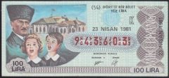 1981 23 NİSAN ÇEYREK BİLET K SERİSİ