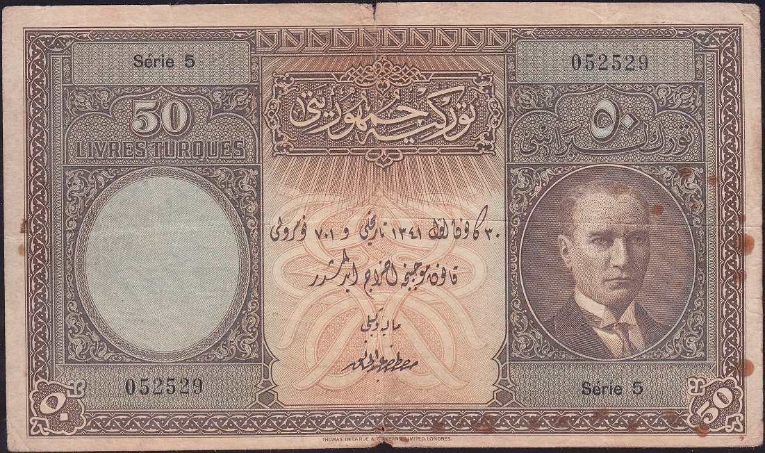 1.Emisyon 50 Lira Seri 5 052529