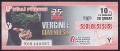 2014 28 ŞUBAT YARIM BİLET - Y SERİSİ