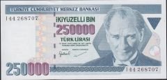 7.Emisyon 3.Tertip 250000 Lira I44 268707 Çilaltı Çil