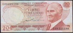 6.EMİSYON 2.TERTİP 20 LİRA C29 221186 ÇÇT