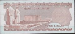 6.Emisyon 2.Tertip 20 Lira E53 053157 Çok Çok Temiz