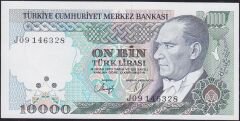 7.Emisyon 4.Tertip 10000 Lira J09 146328 Çilaltı