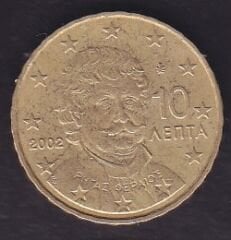 Avrupa Birliği 10 Euro Cent 2002 F Yunanistan