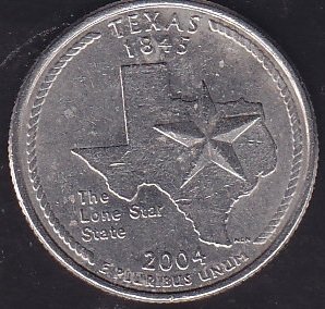 Amerika Çeyrek Dolar 2004 D Hatıra Texas