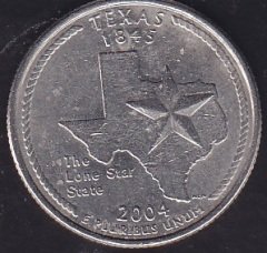 Amerika Çeyrek Dolar 2004 D Hatıra Texas