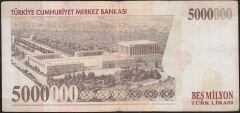 7.Emisyon 5 000 000 Lira F88 650786 Çok Temiz