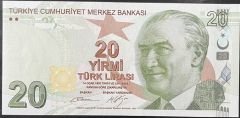 9.Emisyon 2.Tertip 20 Lira B892 492294 Çil