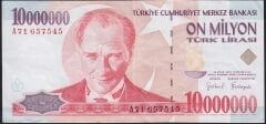 7.Emisyon 10000000 Lira A71 657545 Çok Temiz+
