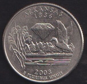 Amerika Çeyrek Dolar 2003 D Hatıra Arkansas