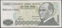 7.Emisyon 1.Tertip 10 Lira B85 662380 Çok Temiz