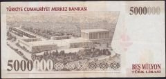 7.Emisyon 5 000 000 Lira J61 147926 Çok Temiz+