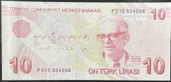 9.Emisyon 6.Tertip 10 Lira F015 934566 Çil