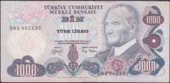 6.EMİSYON 2.TERTİP 1000 LİRA D84 302597 ÇOK TEMİZ +