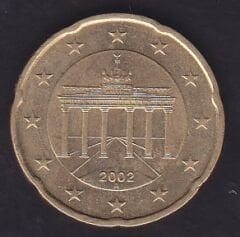 Avrupa Birliği 20 Euro Cent 2002 A Almanya
