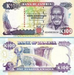 Zambia 100 Kwacha 1991 Çil Pick 34
