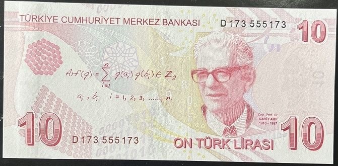 9.Emisyon 4.Tertip 10 Lira D173 555 173 Çil