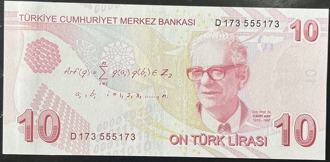 9.Emisyon 4.Tertip 10 Lira D173 555 173 Çil