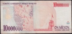 7.Emisyon 10 000 000 Lira C37 659192 Temiz