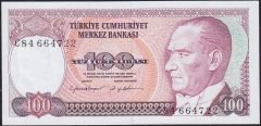 7.Emisyon 2.Tertip 100 Lira C84 664722 Çilaltı