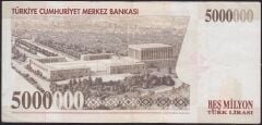 7.Emisyon 5000000 Lira G85 868683 Çok Temiz+