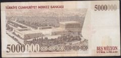 7.Emisyon 5 000 000 Lira F85 304673 Çok Temiz