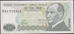 7.Emisyon 1.Tertip 10 Lira B52 775311 Çok Temiz