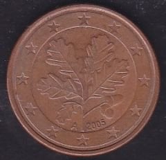 Avrupa 5 Euro Cent 2005 A Almanya