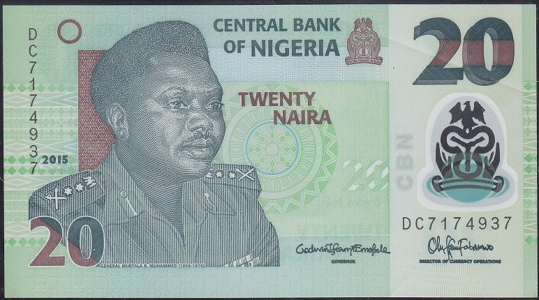 Nijerya 20 Naira 2015 Çilaltı Çil