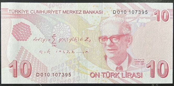 9.Emisyon 4.Tertip 10 Lira D010 107395 Çil