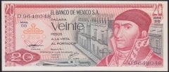 Meksika 20 Pesos 1977 Çil ( D ) Pick 64d