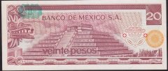 Meksika 20 Pesos 1977 Çil ( D ) Pick64d